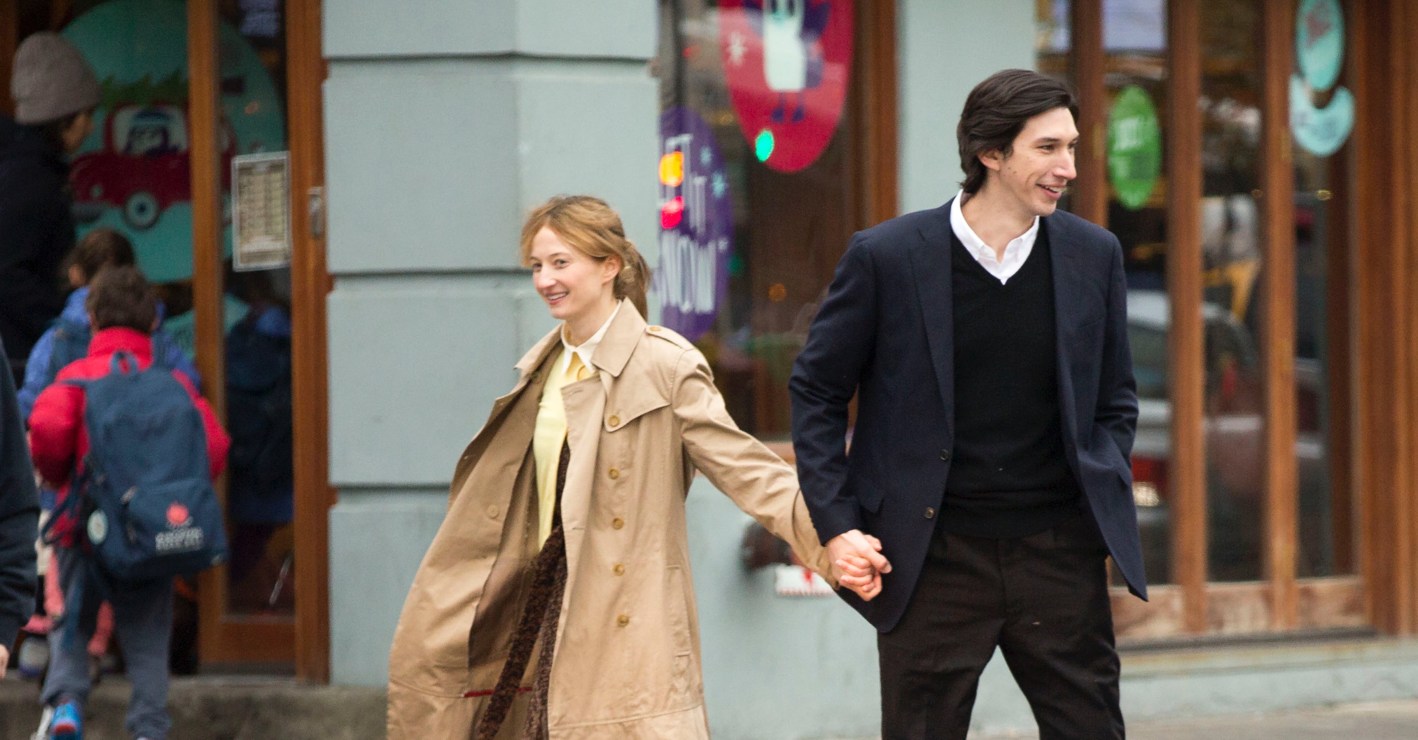 Hungry Hearts - Adam Driver holding hands with Alba Rohrwacher